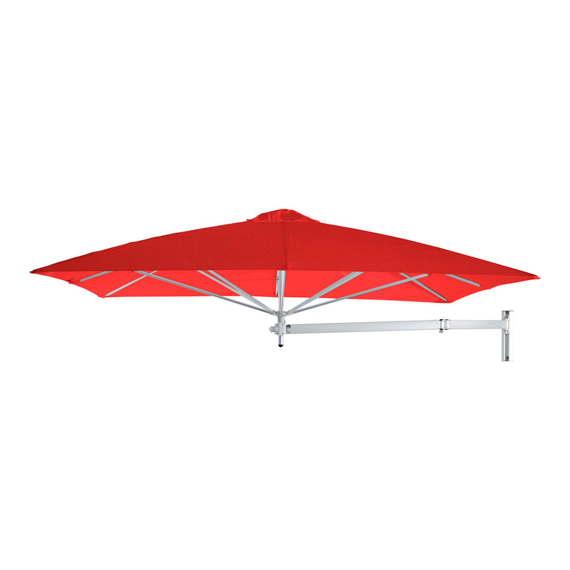 brooke folding wall mounted 10 ft patio umbrella Umbrosa Paraflex Wallflex Square Wall-Mount Umbrella