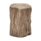Solid Wood Stump Stool  option Sandblasted Grey