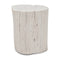 Solid Wood Stump Stool  option White Wash