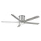 Vail Outdoor LED Flush Mount Ceiling Fan  option Brushed Nickel / Silver
