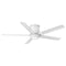 Vail Outdoor LED Flush Mount Ceiling Fan  option Matte White