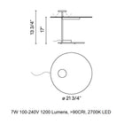 Flat Side Table / Single Floor Lamp