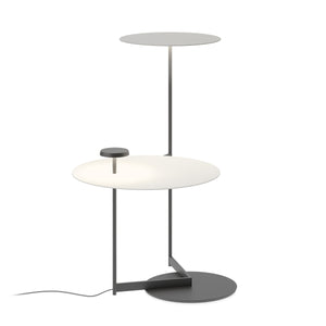 Flat Side Table / Double Floor Lamp