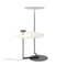 Flat Side Table / Double Floor Lamp  option Grey L1