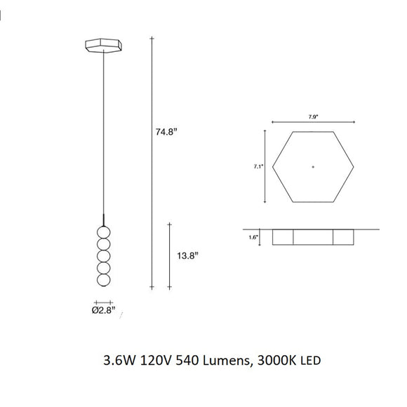 Abacus LED Pendant Light