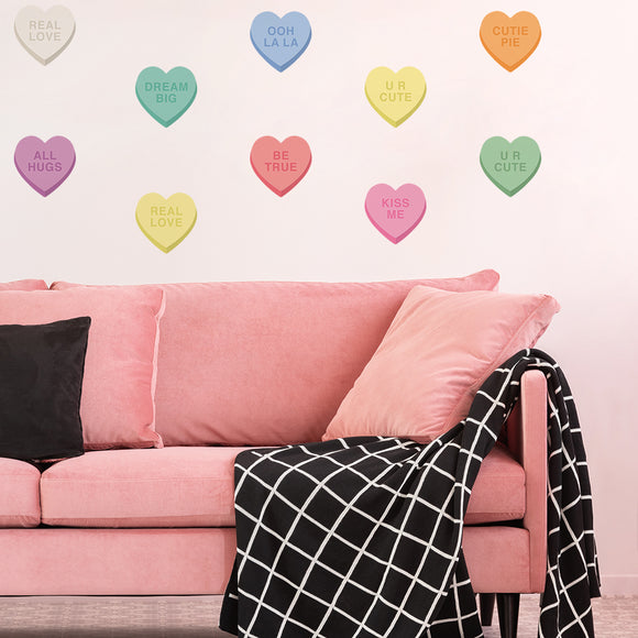 Candy Heart Wall Decal (Set of 2)
