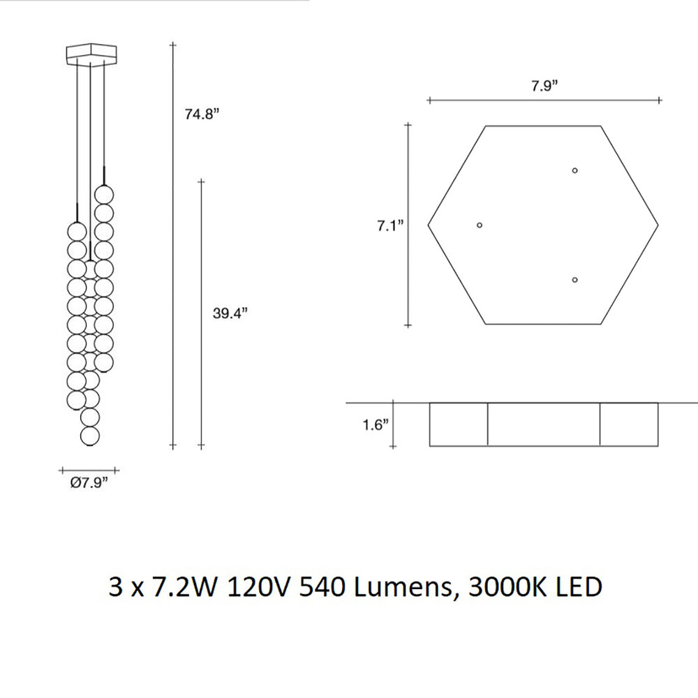 Abacus Multi Light Suspension Light