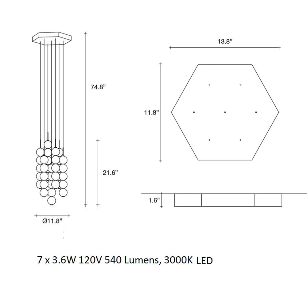 Abacus Multi Light Suspension Light