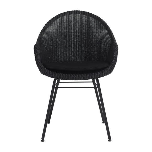 Avril Highback Dining Chair with Steel Base