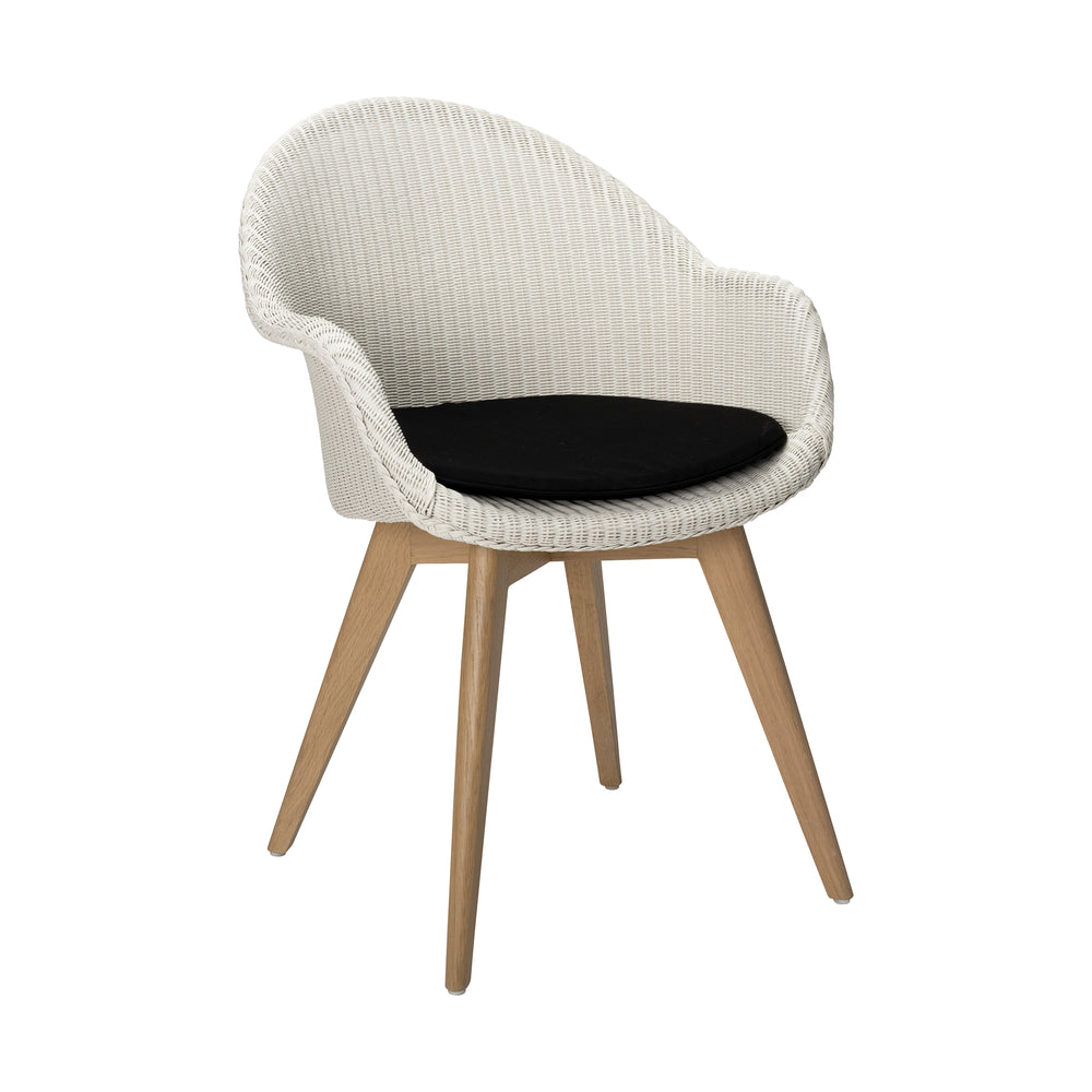 Avril Highback Dining Chair with Wood Base