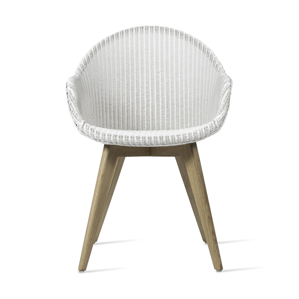 Avril Highback Dining Chair with Wood Base