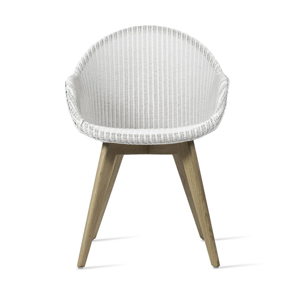 Avril Highback Dining Chair with Wood Base