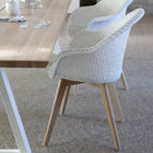 Avril Highback Dining Chair with Wood Base