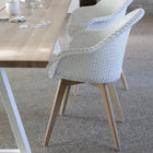 Avril Highback Dining Chair with Wood Base