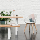 Avril Highback Dining Chair with Wood Base