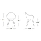 Avril Highback Dining Chair with Wood Base