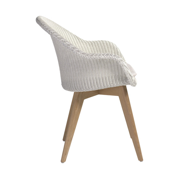 Avril Highback Dining Chair with Wood Base