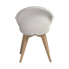 Avril Highback Dining Chair with Wood Base