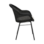 Edgard Outdoor Dining Chair with Steel Base