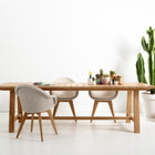 Edgard Outdoor Dining Chair with Wood Base