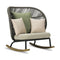 Kodo Outdoor Rocking Chair  option Olive Green / Blush