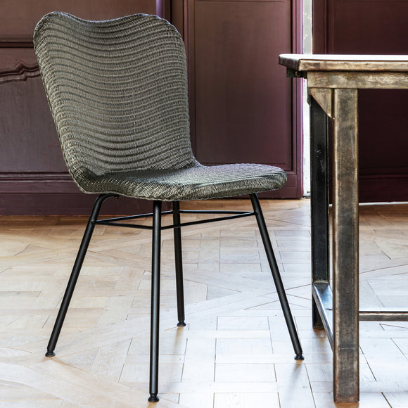 Lily Dining Chair with Steel Base