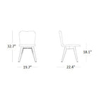 Lily Dining Chair with Wood Base