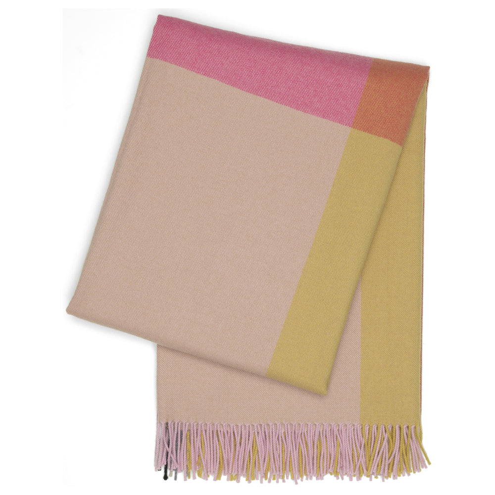 Color Block Throw Blanket