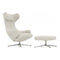 Grand Repos Lounge Chair and Ottoman  option Leather Snow