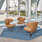 Petit Repos Swivel Lounge Chair  option Leather Camel