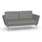 Suita 2-Seater Sofa with Tufted Cushions  option Polished Aluminum