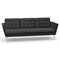 Suita 3-Seater Sofa with Tufted Cushions  option Dumet Carbon/Black