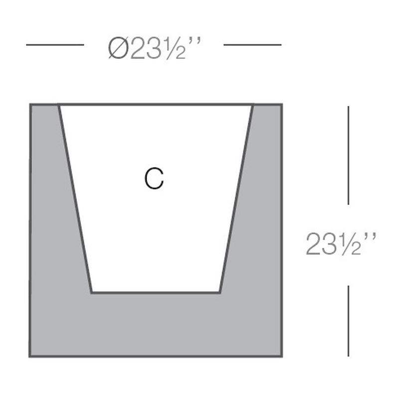 Cilindro Planter with Self-Watering System