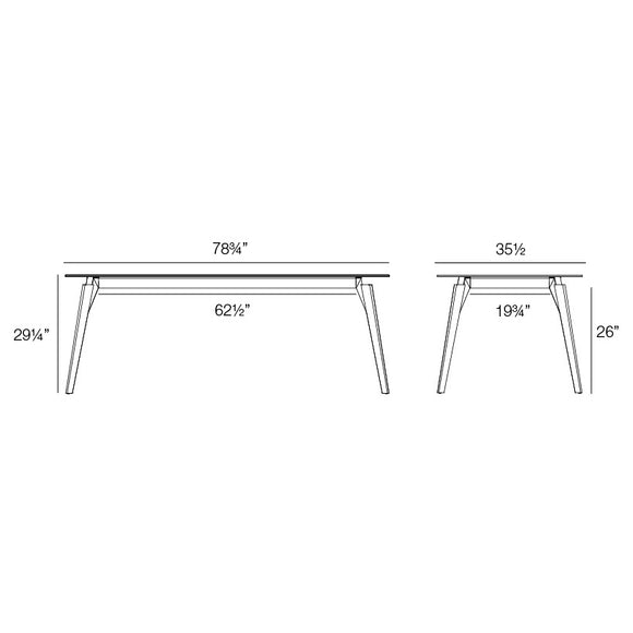 Faz Wood Rectangle Lounge Table