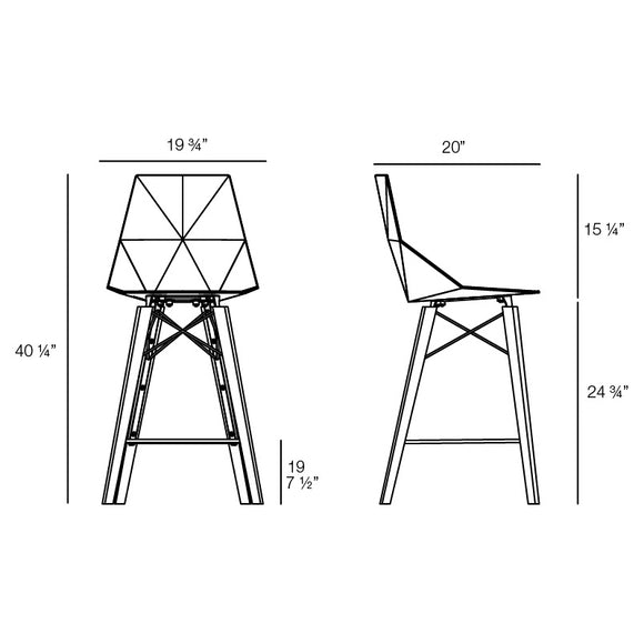 Faz Wood Stool (Set of 4)