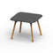 Sloo Table - Iroko Wood Legs  option Basic Anthracite