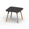Sloo Table - Iroko Wood Legs  option Basic Black