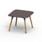 Sloo Table - Iroko Wood Legs  option Basic Bronze