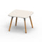 Sloo Table - Iroko Wood Legs  option Basic Ecru