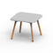Sloo Table - Iroko Wood Legs  option Basic Steel