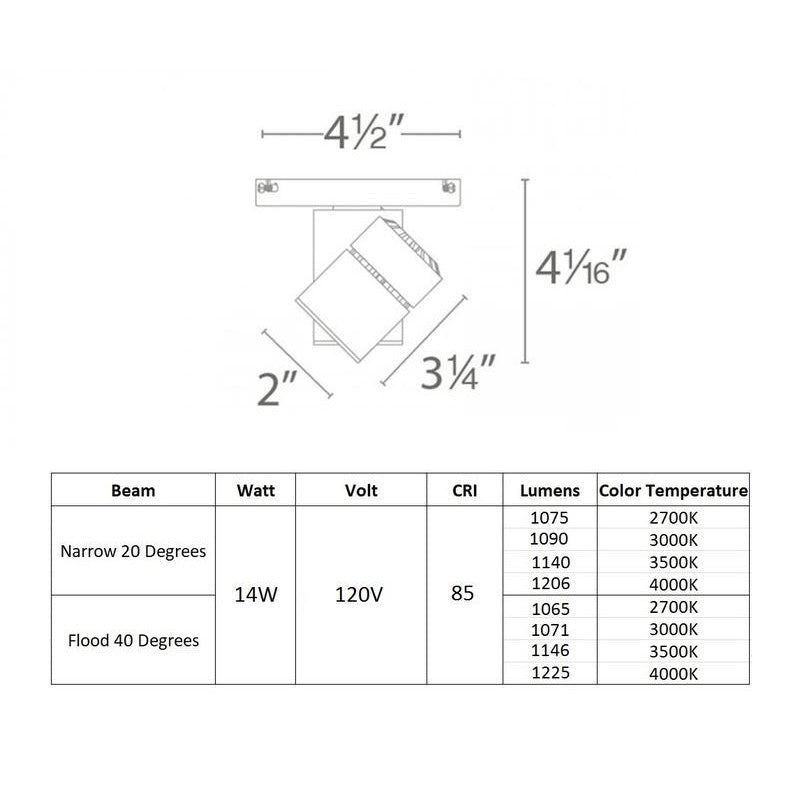 14W Exterminator II 85CRI Monopoint Luminaire