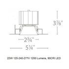 Aether 3.5IN Color Changing Square Trimless Downlight Trim
