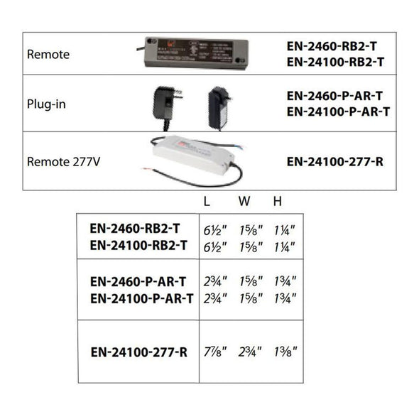 EN-24100-P-AR-T Plug-In Electronic Transformer 24V 100W