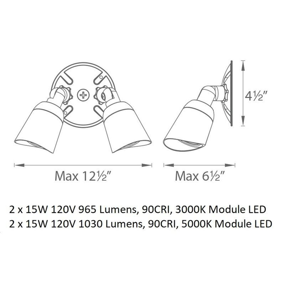 Endurance Double LED Outdoor Spot Light