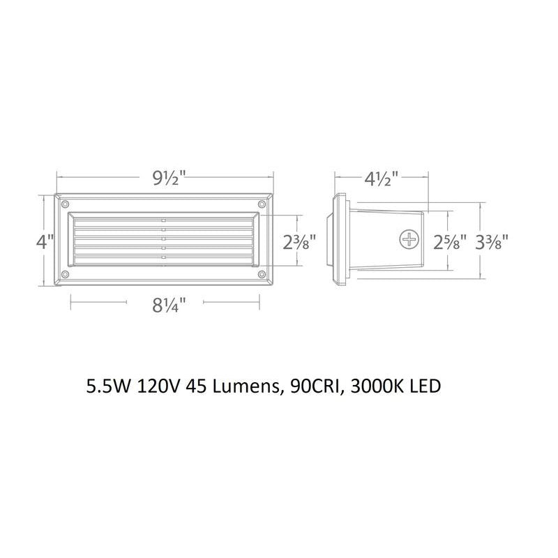 Endurance Louvered LED Outdoor Brick Light