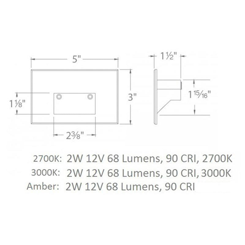 Low Voltage 4011 Outdoor Horizontal Step and Wall Light
