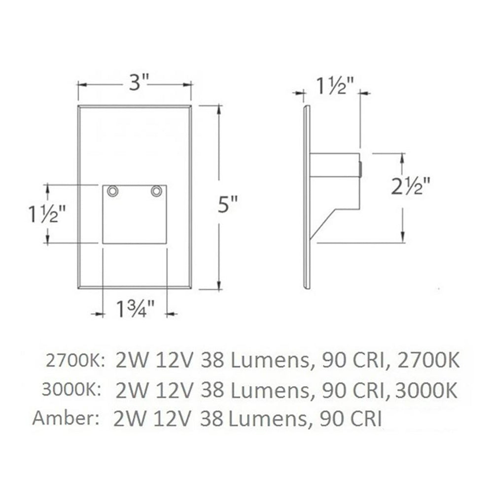 Low Voltage 4021 Outdoor Vertical Step and Wall Light