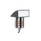 12V Indicator Light with Ground Hood  option Bronzed Stainless Steel
