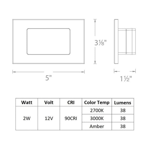 Low Voltage 4071 Diffused Step and Wall Light