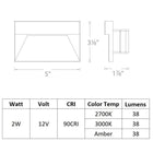 Low Voltage 4091 Horizontal Step and Wall Light